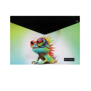 Psaníčko s drukem A4 s tiskem crazy animals chameleon